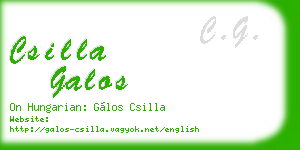 csilla galos business card